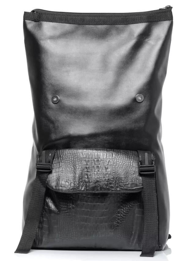 Рюкзак ролл Sambag унісекс RollTop Milton принт крокодила з клапаном Чорний (24251070) - фото 2 Рюкзак ролл Sambag унісекс RollTop Milton принт крокодила з клапаном Чорний (24251070) - фото 2