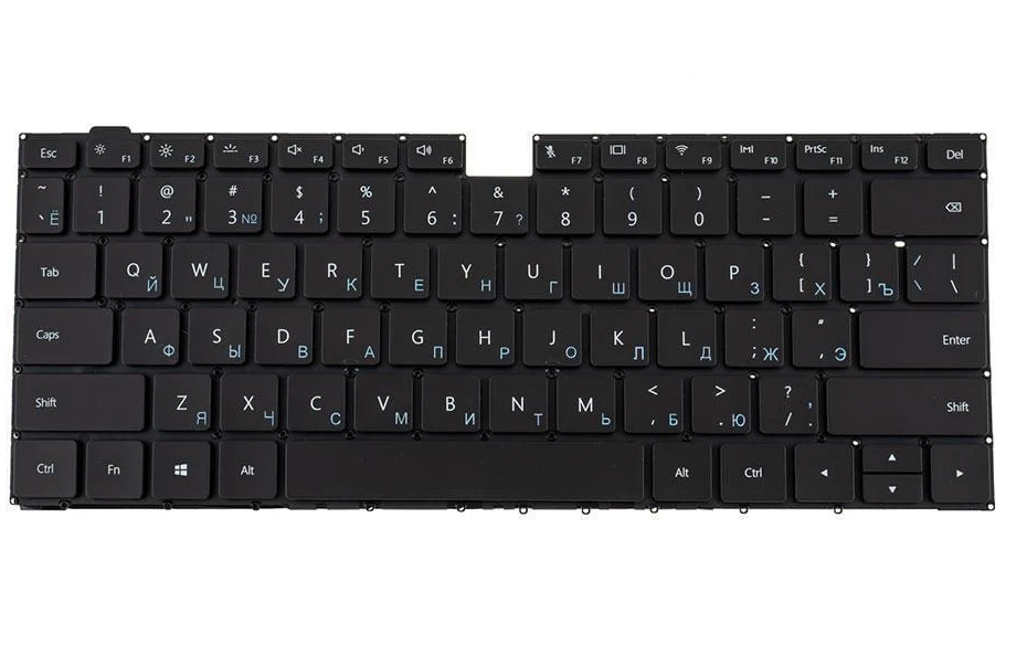 Клавіатура для ноутбука Huawei D14/D15 series rus/без кадру/підсвічування клавіш Чорний (185095)