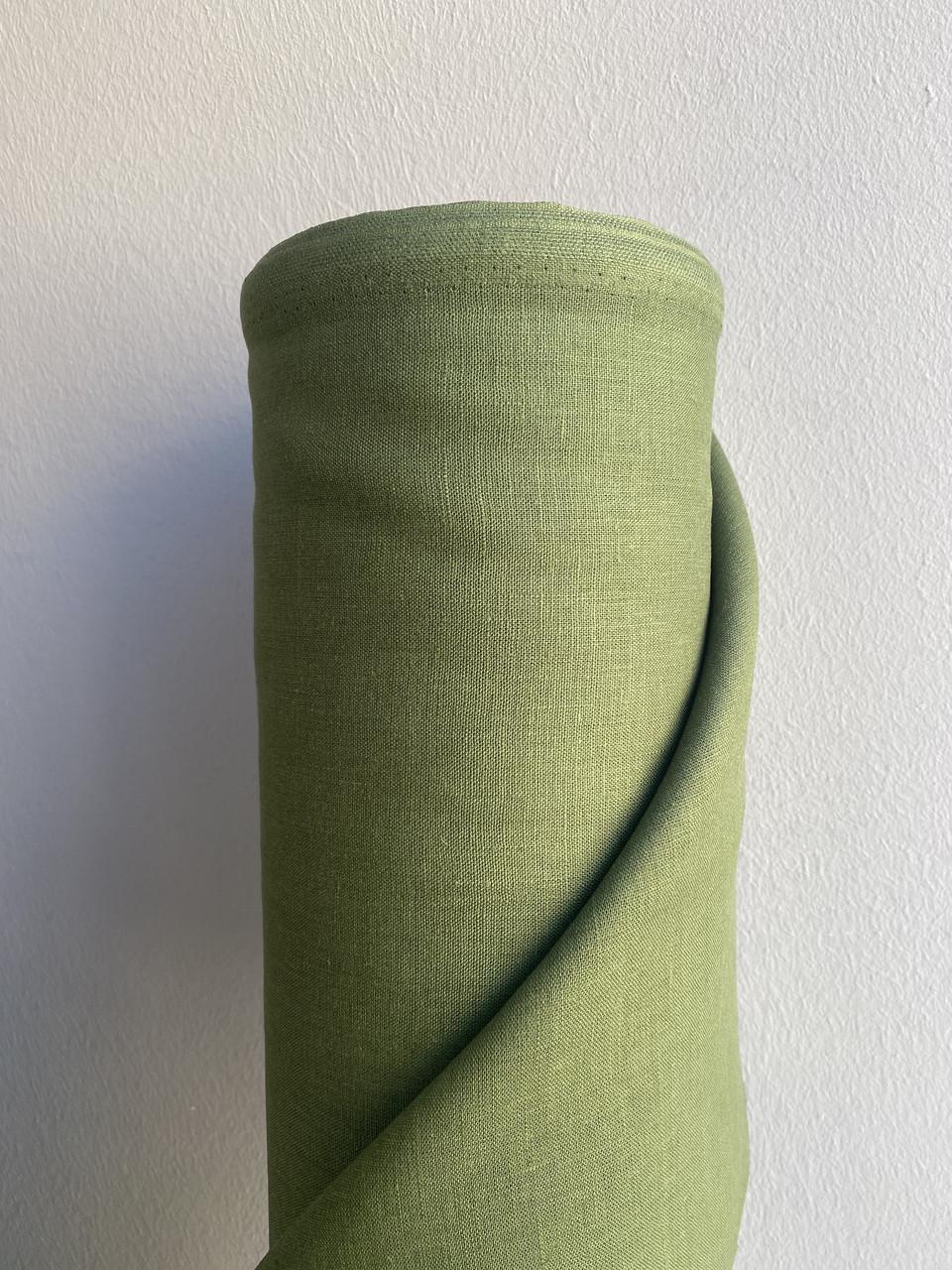 Ткань Linen Plus костюмная 100% лен Оливковый 054/372 - фото 5 Ткань Linen Plus костюмная 100% лен Оливковый 054/372 - фото 5