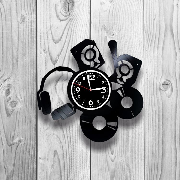 Часы настенные Музыкальный стиль 0301 из виниловой пластинки
