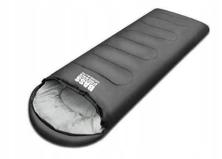 Спальный мешок-одеяло Bass Polska с капюшоном 2в1 Черный (28092904)