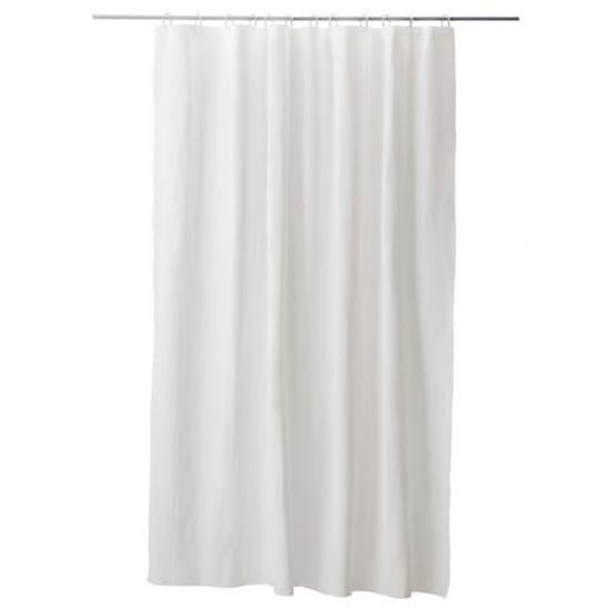 Шторка для ванної нейлон з 12 кільцями 180х180 см White (123458) Шторка для ванної нейлон з 12 кільцями 180х180 см White (123458)