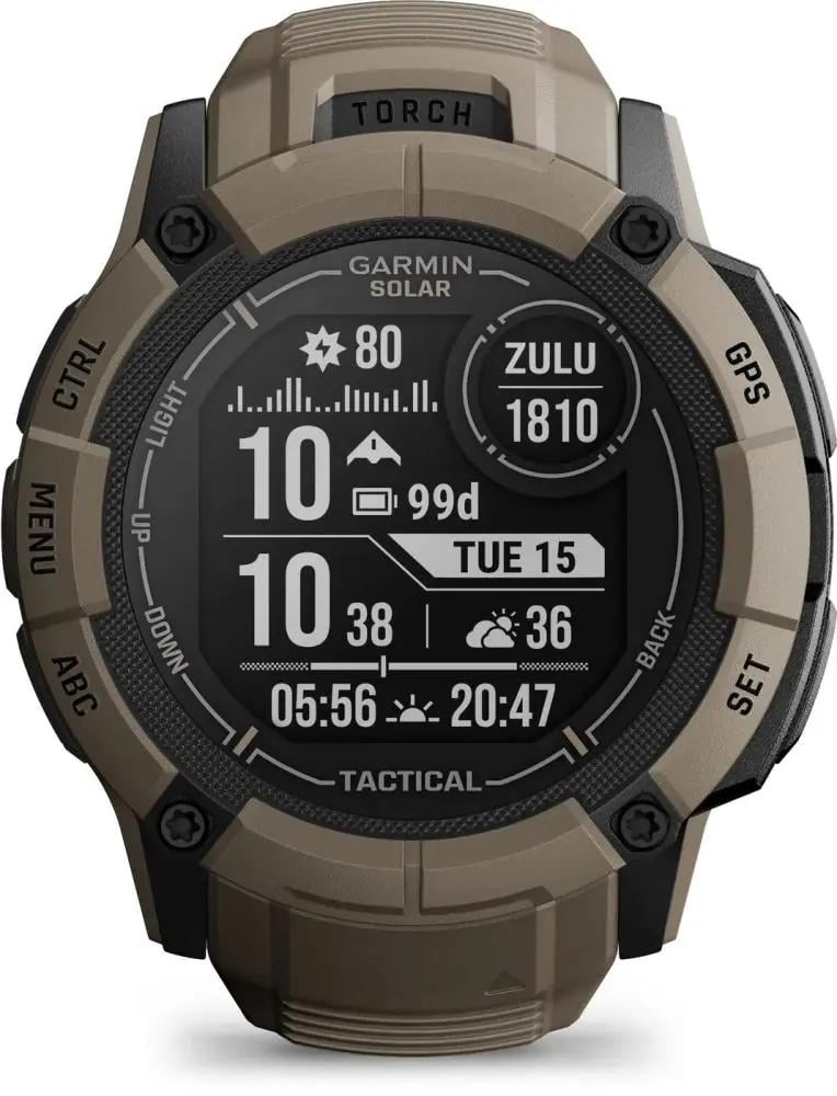 Смарт-годинник Garmin Instinct 2X Solar Tactical Edition Coyote Tan (010-02805-12/02/64) - фото 2