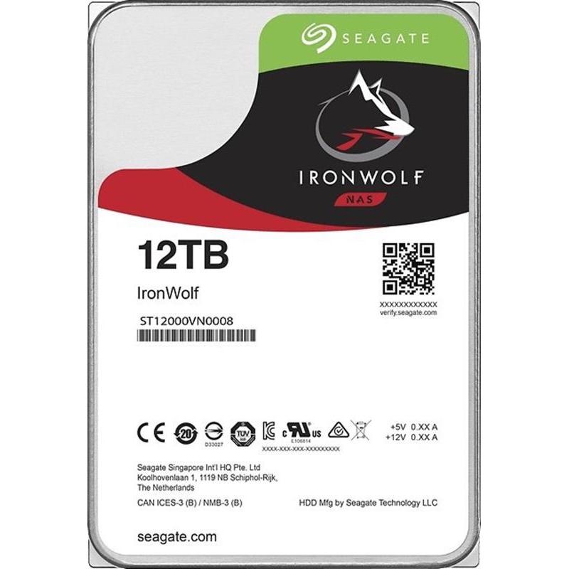 Жорсткий диск Seagate IronWolf NAS HDD 3,5" SATA 12TB 7200rpm/256MB (ST12000VN0008)