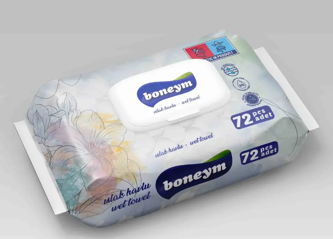 Вологі серветки Boneym Bamboo з клапаном 72 шт. (8684008322016)