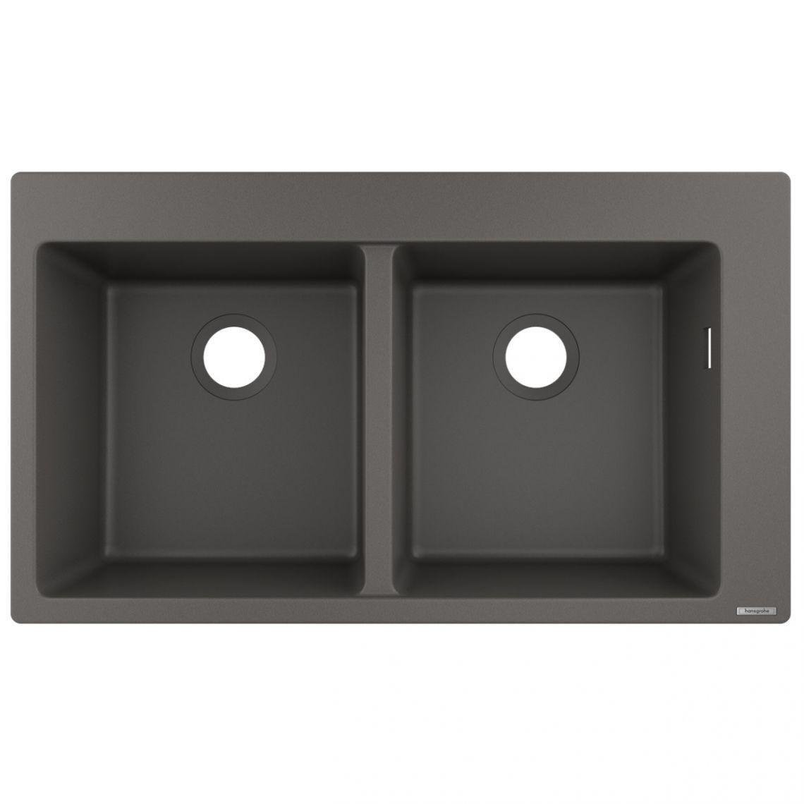 Мийка кухонна Hansgrohe S510-F770 770х510 на 2 чаші 370/370 Stonegrey (43316290)