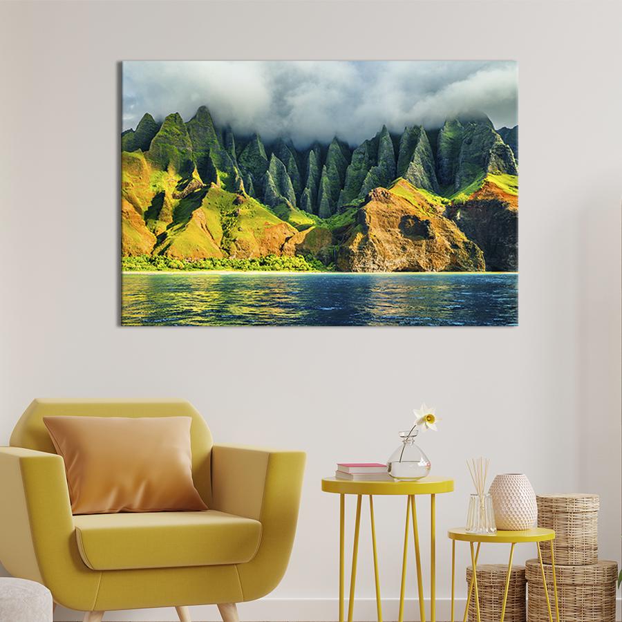 Картина на холсте Скалы на побережье Напали 51x34 см (607-1)