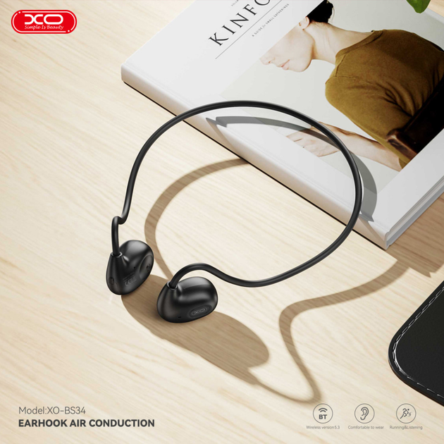 Навушники XO-BS34 Bluetooth Black - фото 3 Навушники XO-BS34 Bluetooth Black - фото 3