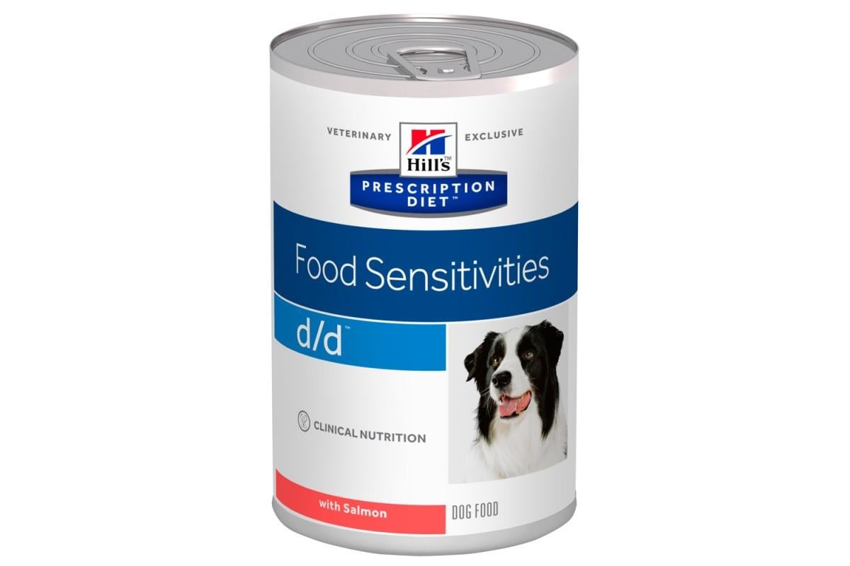 Влажный корм для собак с чувствительным пищеварением и кожей Hill's PD d/d Food Sensitivities Salmon&Rice с лососем и рисом 370 г (052742800400)