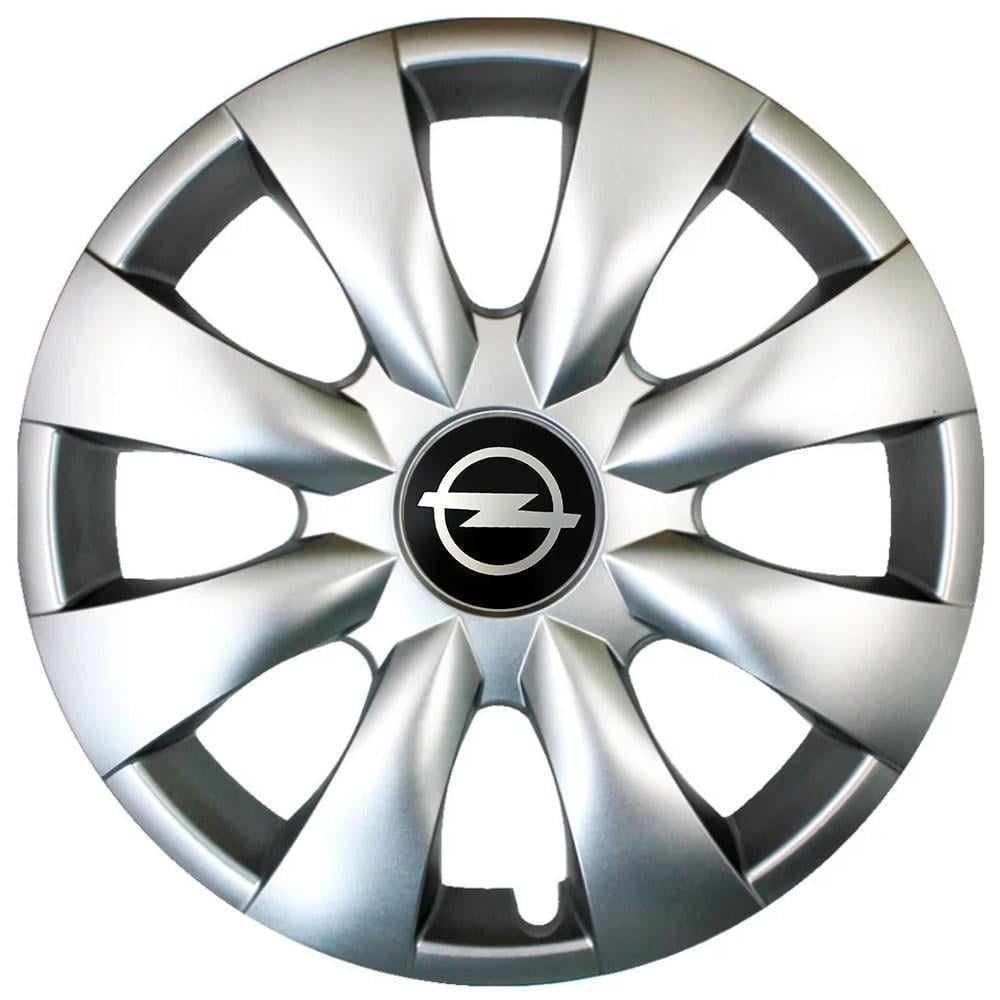 Колпаки автомобильные модельные  SJS 316 с логотипом Opel R15 4 шт. Серебрянный
