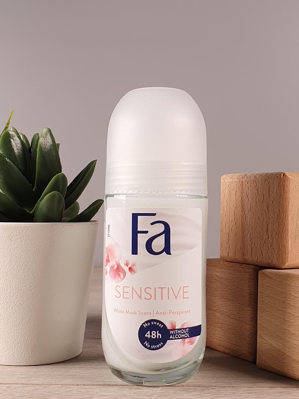 Дезодорант кульковий Fa Sensitive із ароматом білого мускусу 50 мл (1882906695)