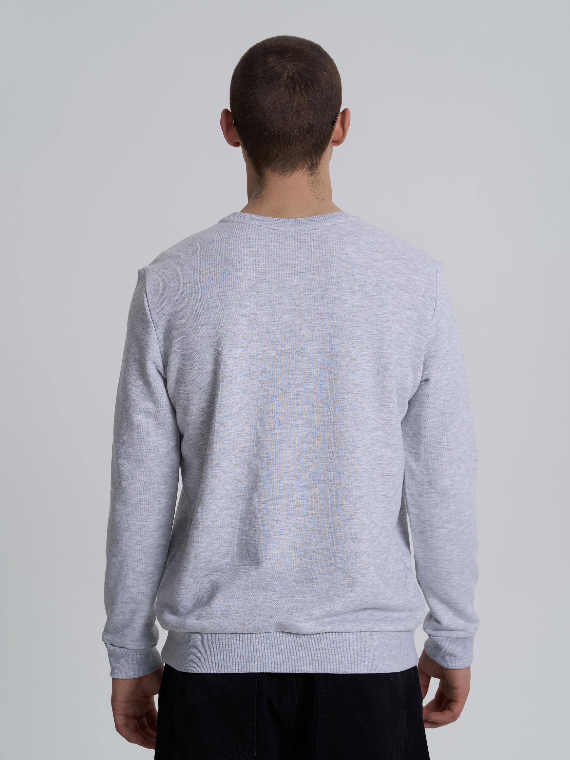 Свитшот мужской базовый ROZA 210542 M Меланж (4824005724008) - фото 3