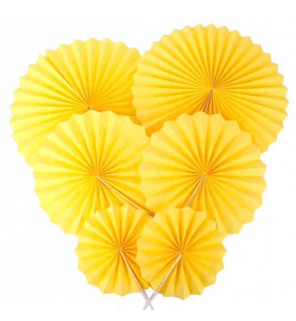 Подвесные веера набор 6 шт. Yellow