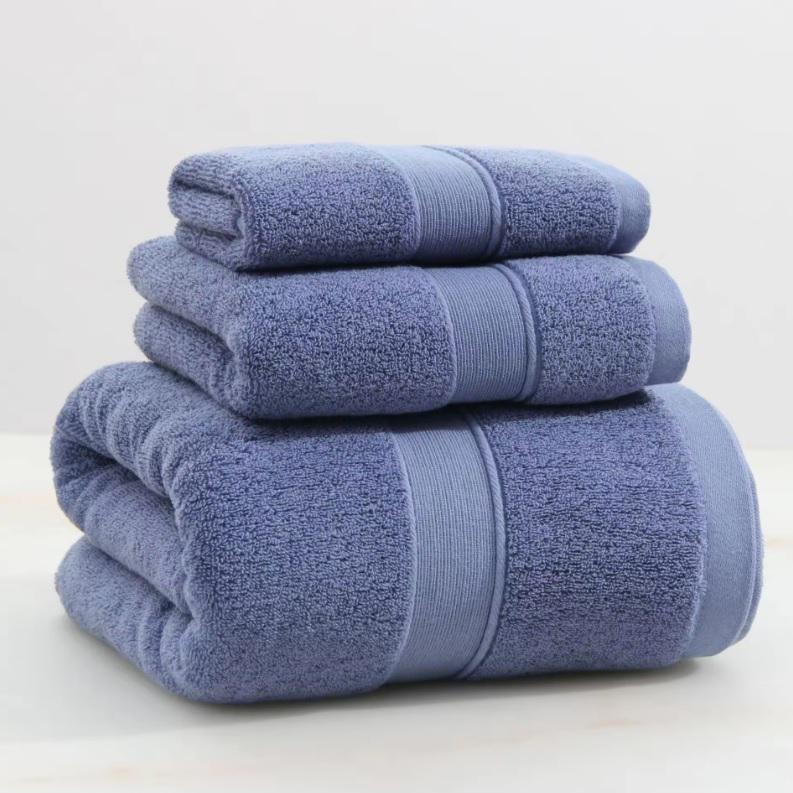 Набор полотенец Lux 3в1 140х70 см/74х34 см/74х34 см Синий (NR3in1BathBlue) - фото 6 Набор полотенец Lux 3в1 140х70 см/74х34 см/74х34 см Синий (NR3in1BathBlue) - фото 6