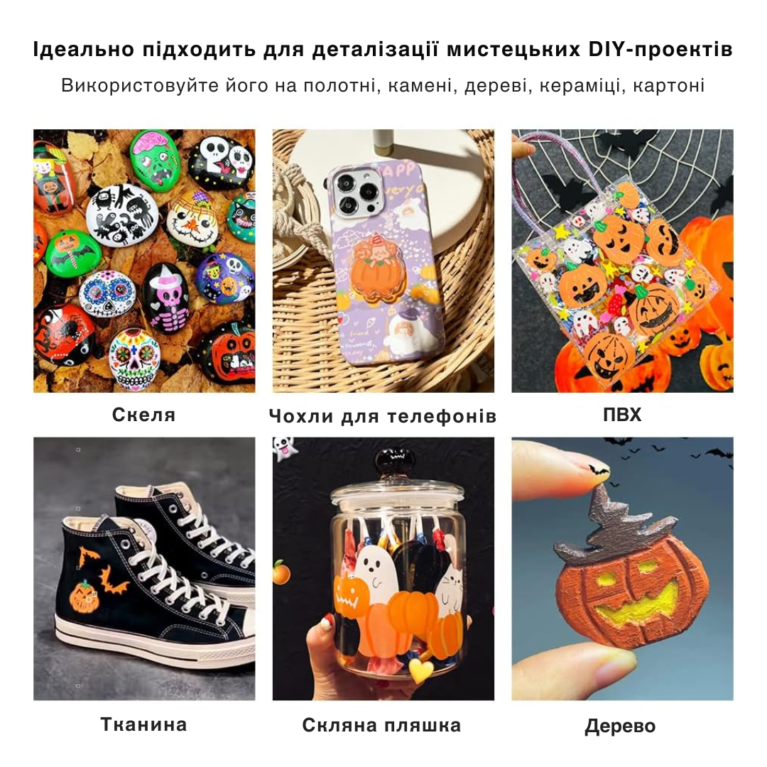 Маркеры акриловые двусторонние для рисования на стекле/дереве/ткани 24 шт. (JH-YM-AM1224) - фото 5