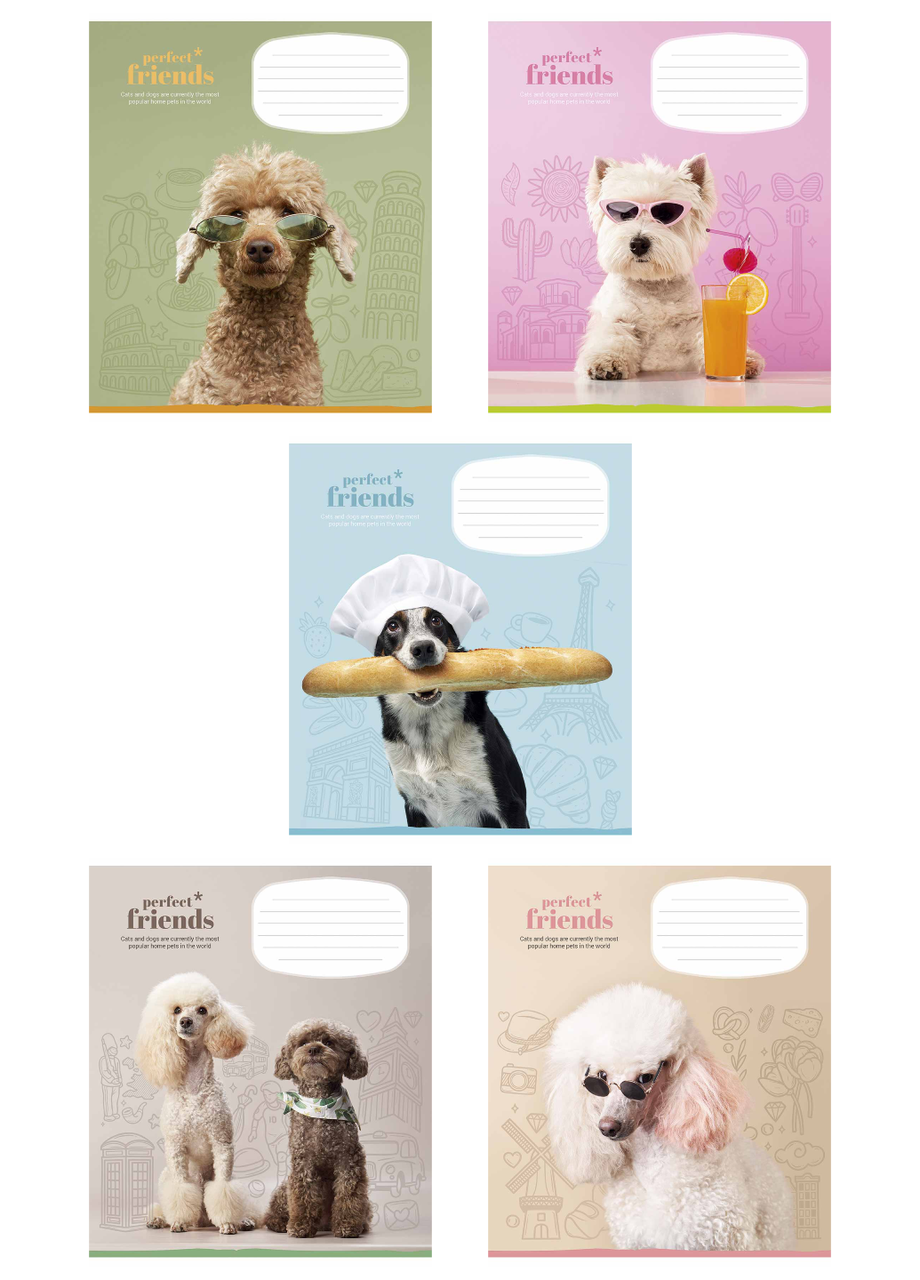 Тетради ученические Школьник Perfect friends в косу линию 12 л. 5 шт. (3250 4820006473204) Тетради ученические Школьник Perfect friends в косу линию 12 л. 5 шт. (3250 4820006473204)