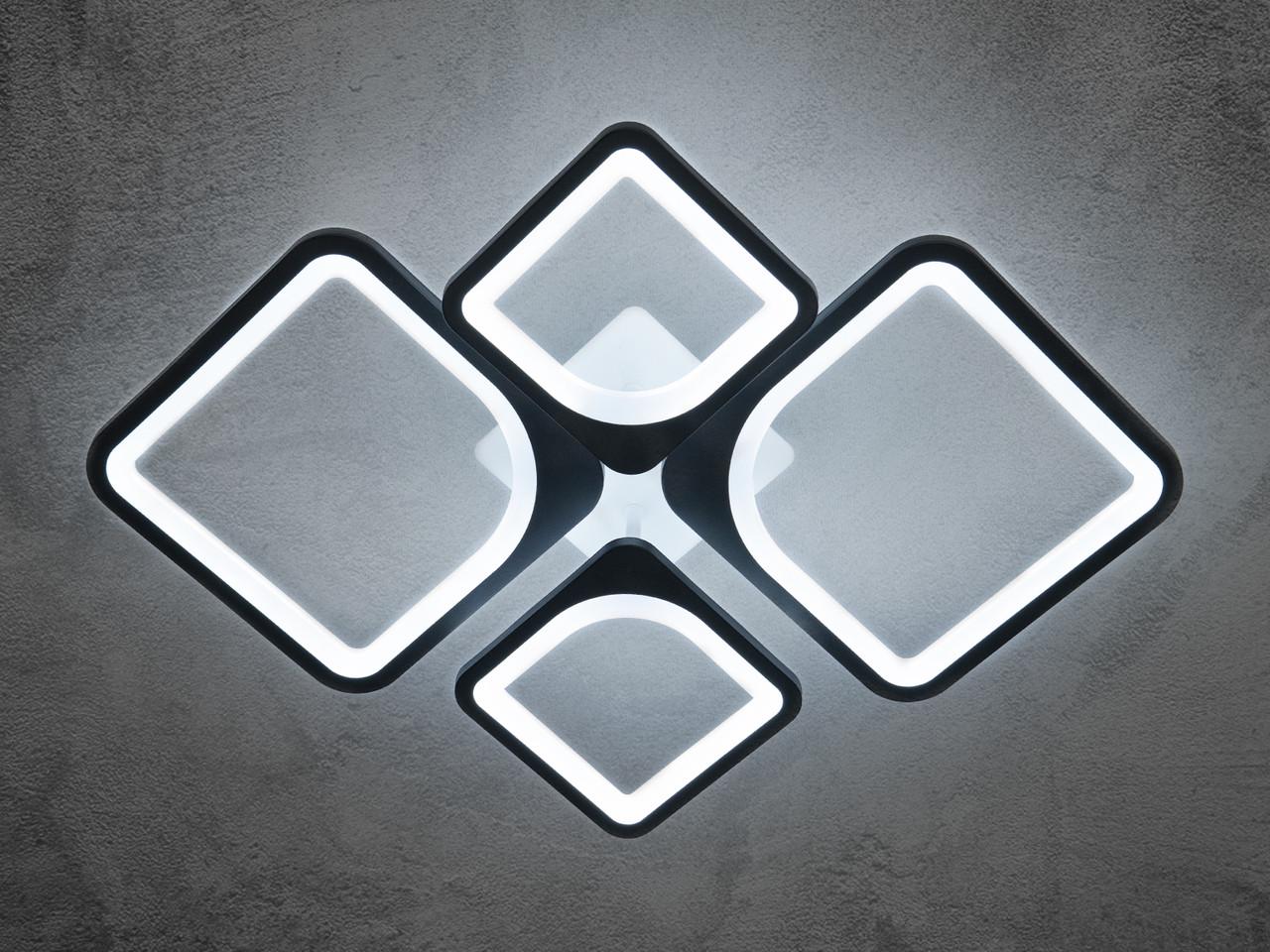 Люстра светодиодная на кухню с диммером 8060-2+2BKDIM-LS 72W на 10 м2 Черный (2399805659) - фото 3 Люстра светодиодная на кухню с диммером 8060-2+2BKDIM-LS 72W на 10 м2 Черный (2399805659) - фото 3