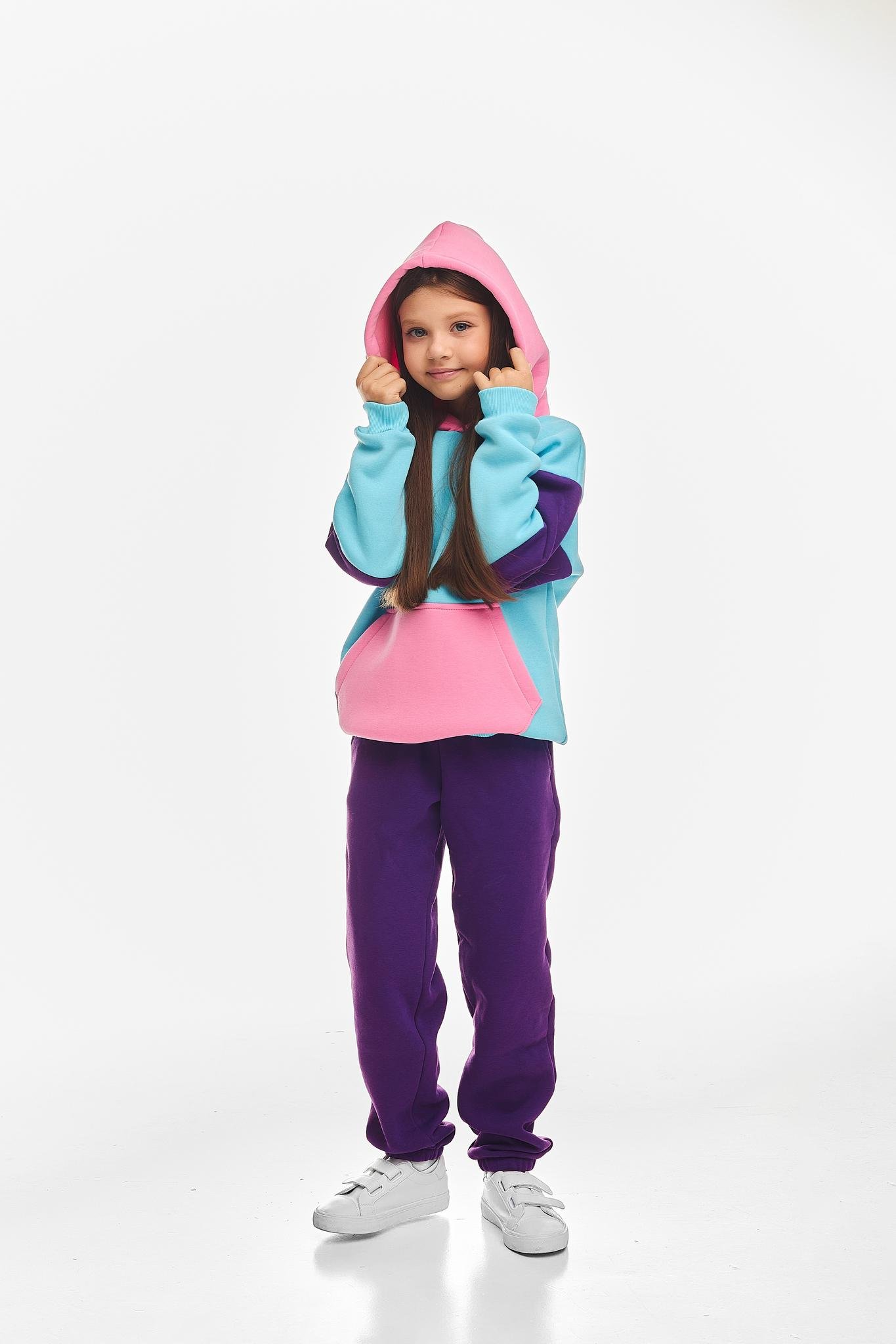 Спортивный костюм детский Kindamor Snug Princess флисовый 116 см Фиолетовый с голубым (753710706) - фото 5