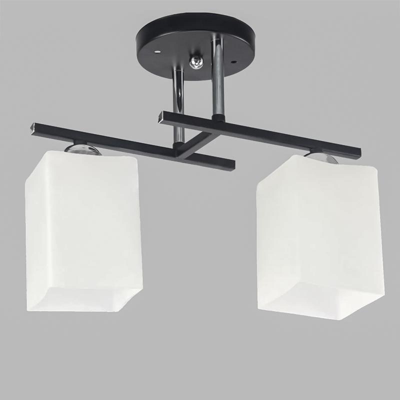 Люстра потолочная Light House NM-15321/2 CR+BK+WT на две лампы Черный