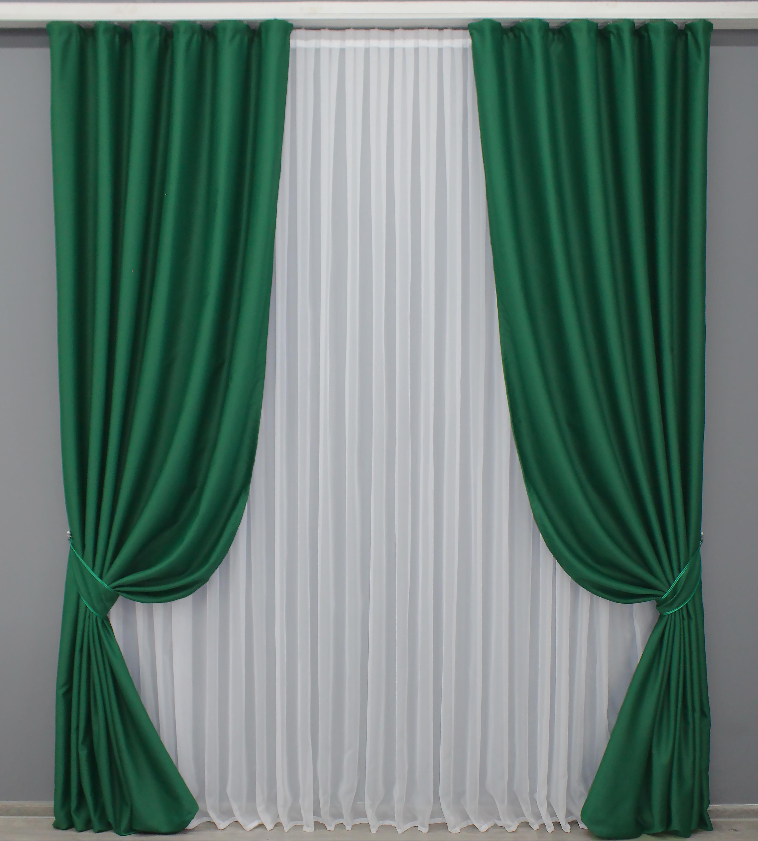 Комплект штор VR-Textil Midnight № 1398ш блекаут 100х290 см 2 шт. Зелений (31-787) - фото 1 Комплект штор VR-Textil Midnight № 1398ш блекаут 100х290 см 2 шт. Зелений (31-787) - фото 1