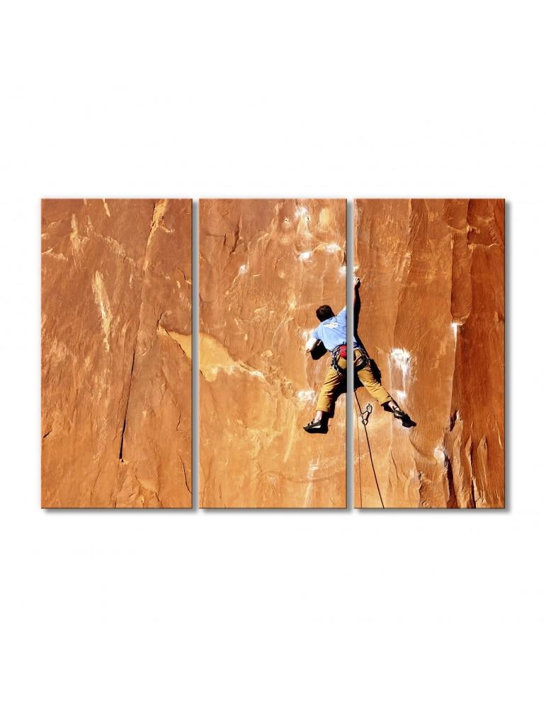 Картина модульная Покорение скалы 3 модуля 70x105 см Картина модульная Покорение скалы 3 модуля 70x105 см