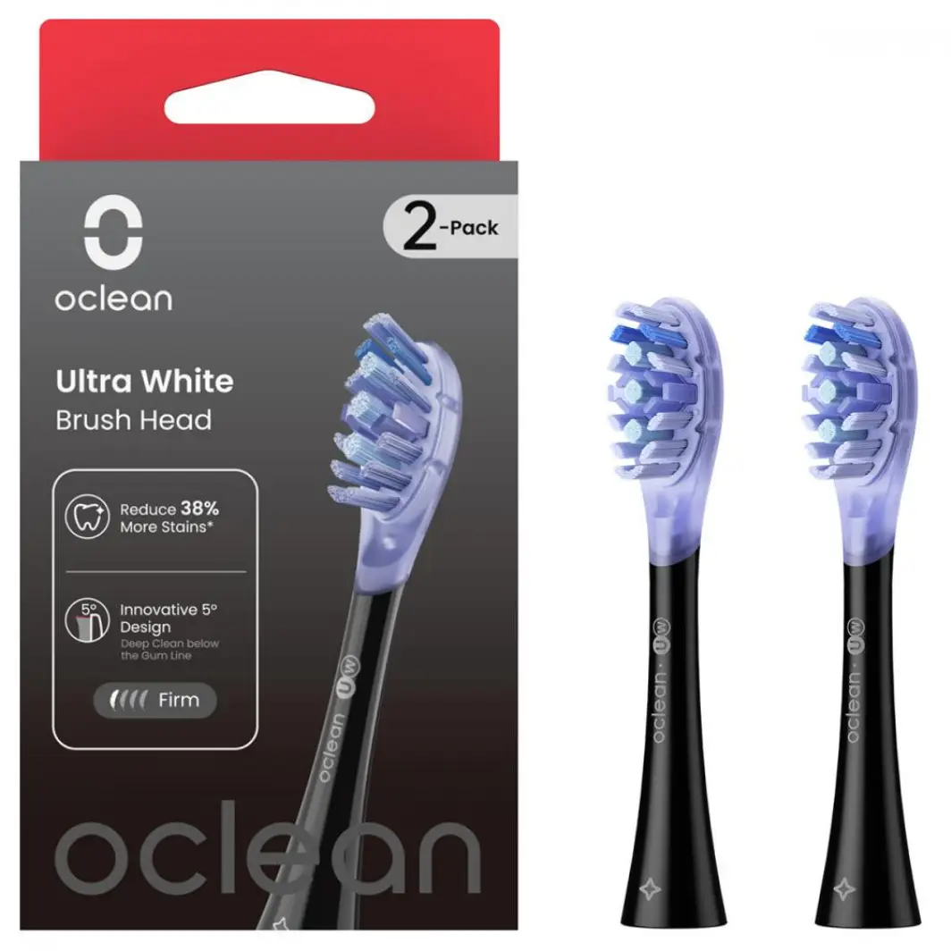 Насадки для зубної щітки Oclean Ultra White Brush Head for On SE Air X F1 UW02 B02 2 шт. Black - фото 2