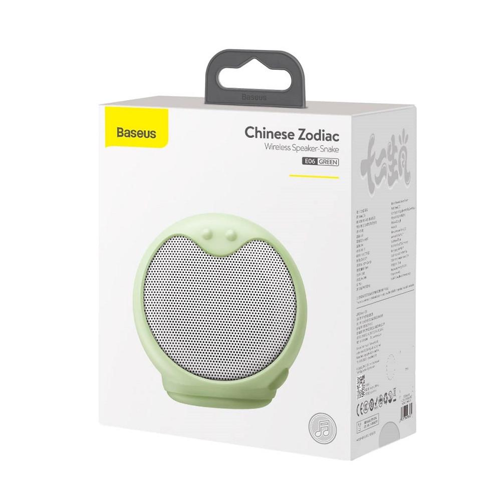 Портативна колонка Bluetooth Baseus Chinese Zodiac Wireless Speaker-Snake E06 Green (135268) - фото 5