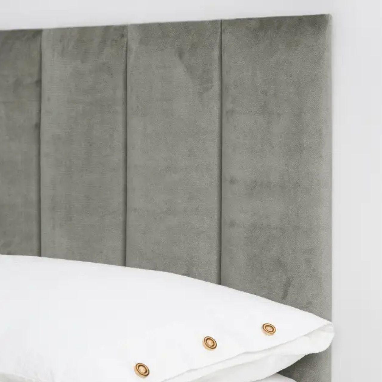 Настенная панель мягкая декоративная PARIS прямоугольная бархат 20x50x4 см Серый (97035pan)