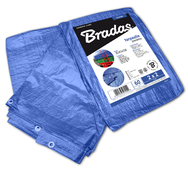 Тент Bradas усиленный 60 г/м2 2х2 м Blue (PL2/2)