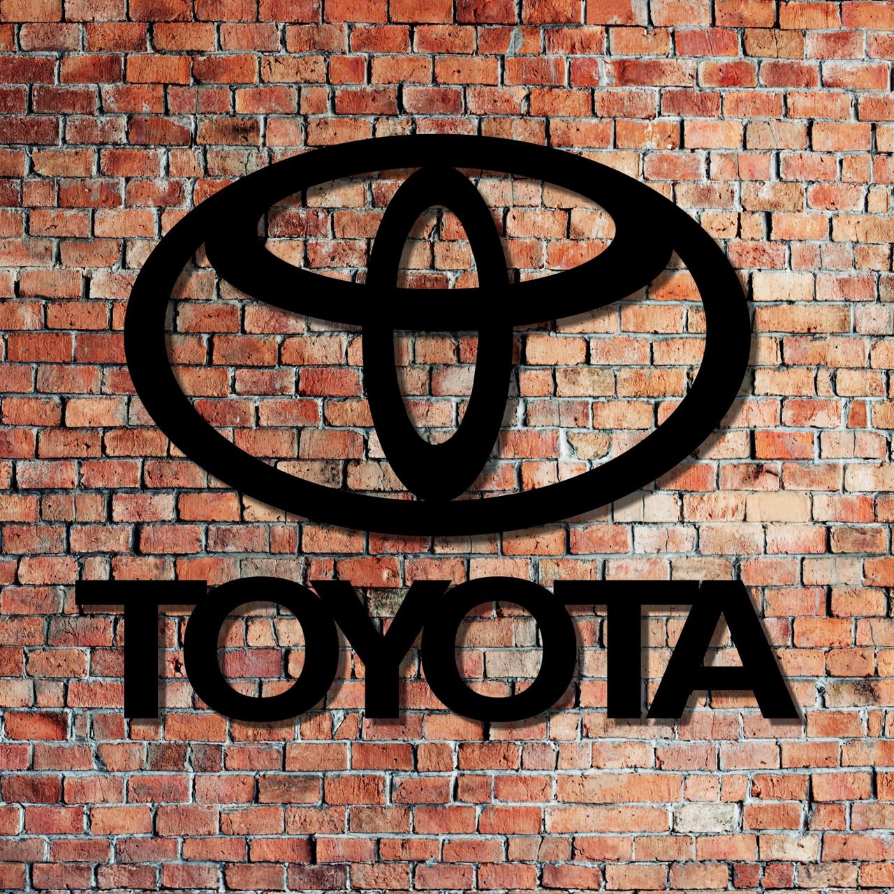 Декор настенный Toyota деревянный
