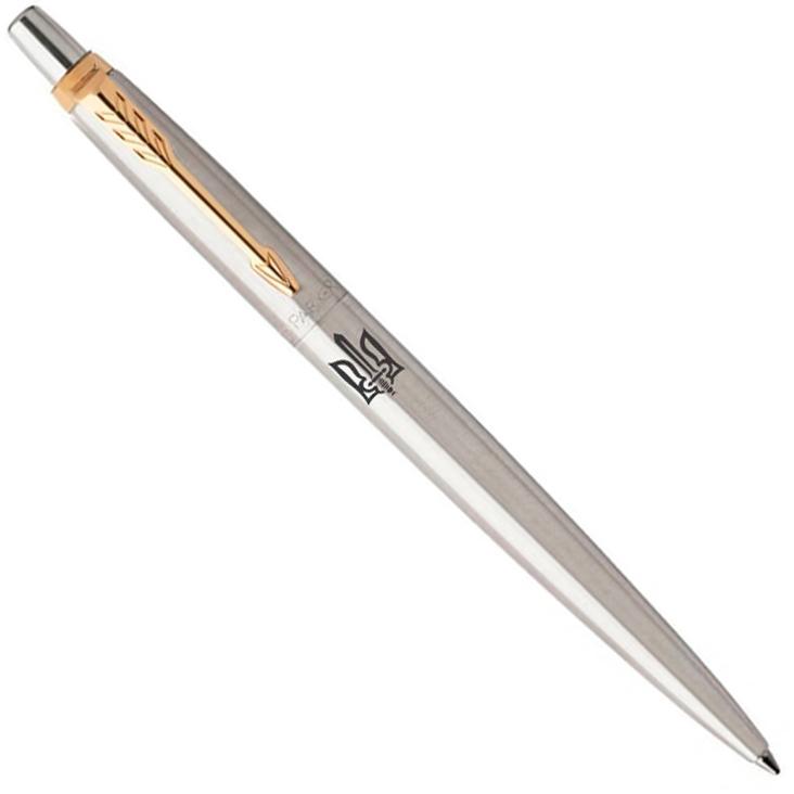 Шариковая ручка Parker Jotter 17 Ukraine SS GT BP Трезубец ОУН (16032_T030b)