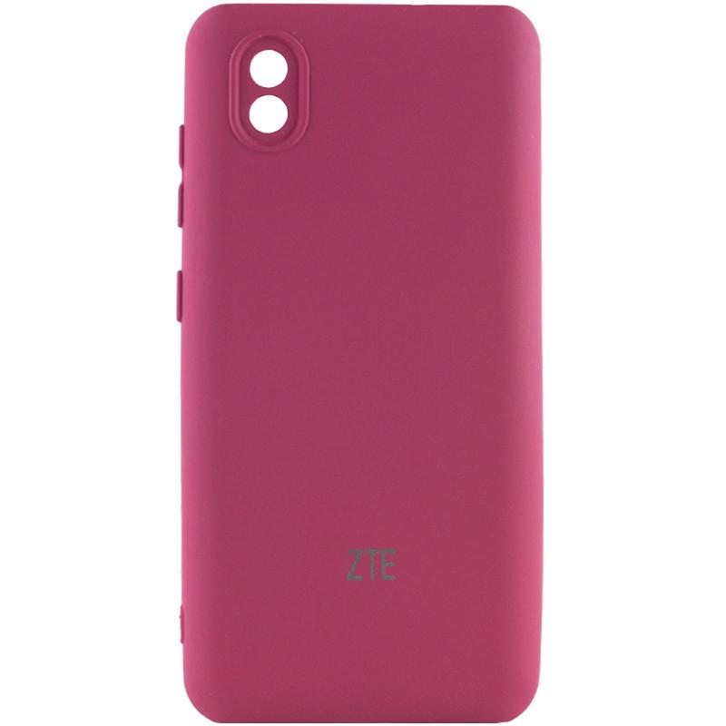 Противоударный чехол Silicone Cover My Color Full Camera (A) для ZTE Blade A3 (2020) Бордовый / Marsala
