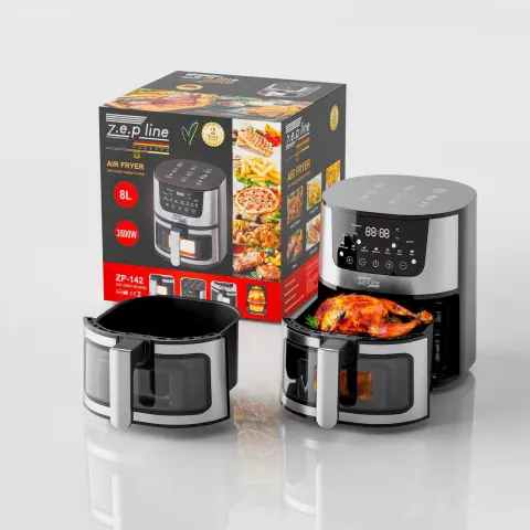 Фритюрница безмасляная Zepline ZP-142 8 л 3500 Вт (24724971)