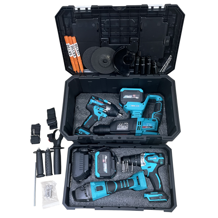 Набор аккумуляторных инструментов Grand No 4 МШУ-20BLДА-20/13+АГ-800+ПА-20/26 (29452080) - фото 3 Набор аккумуляторных инструментов Grand No 4 МШУ-20BLДА-20/13+АГ-800+ПА-20/26 (29452080) - фото 3