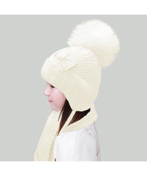 Комплект шапка и шарф детский Elf Тереза р. 48 Молочный (OK001207)