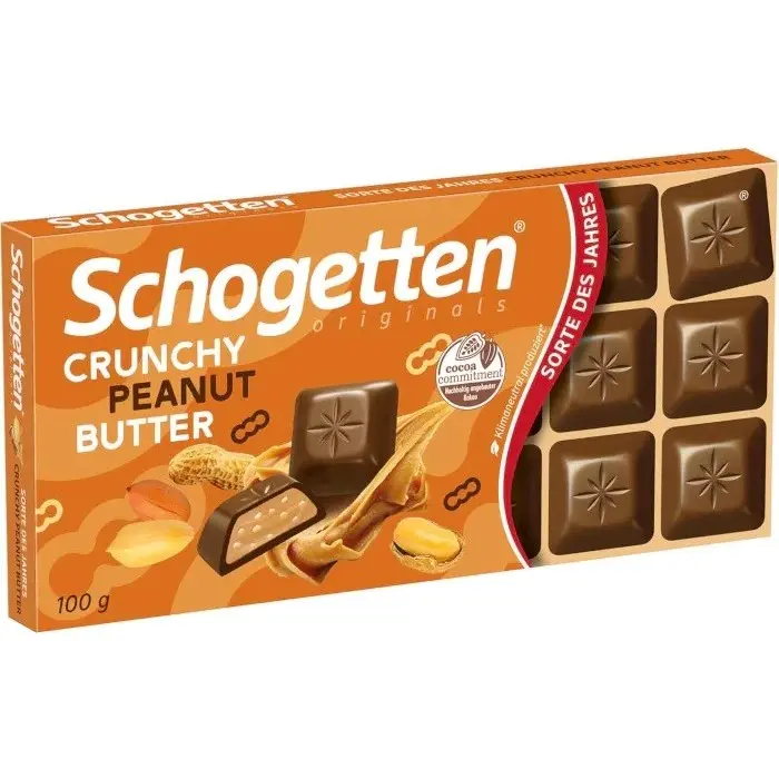 Шоколад Schogetten зі смаком арахісової пасти 100 г