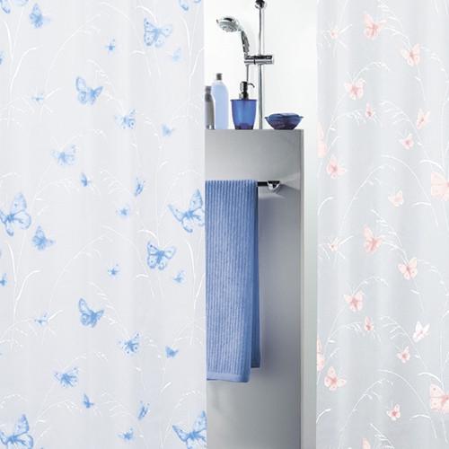 Шторка для ванної кімнати Spirella Peva Butterfly 180х200 см Блакитна (10.28191)