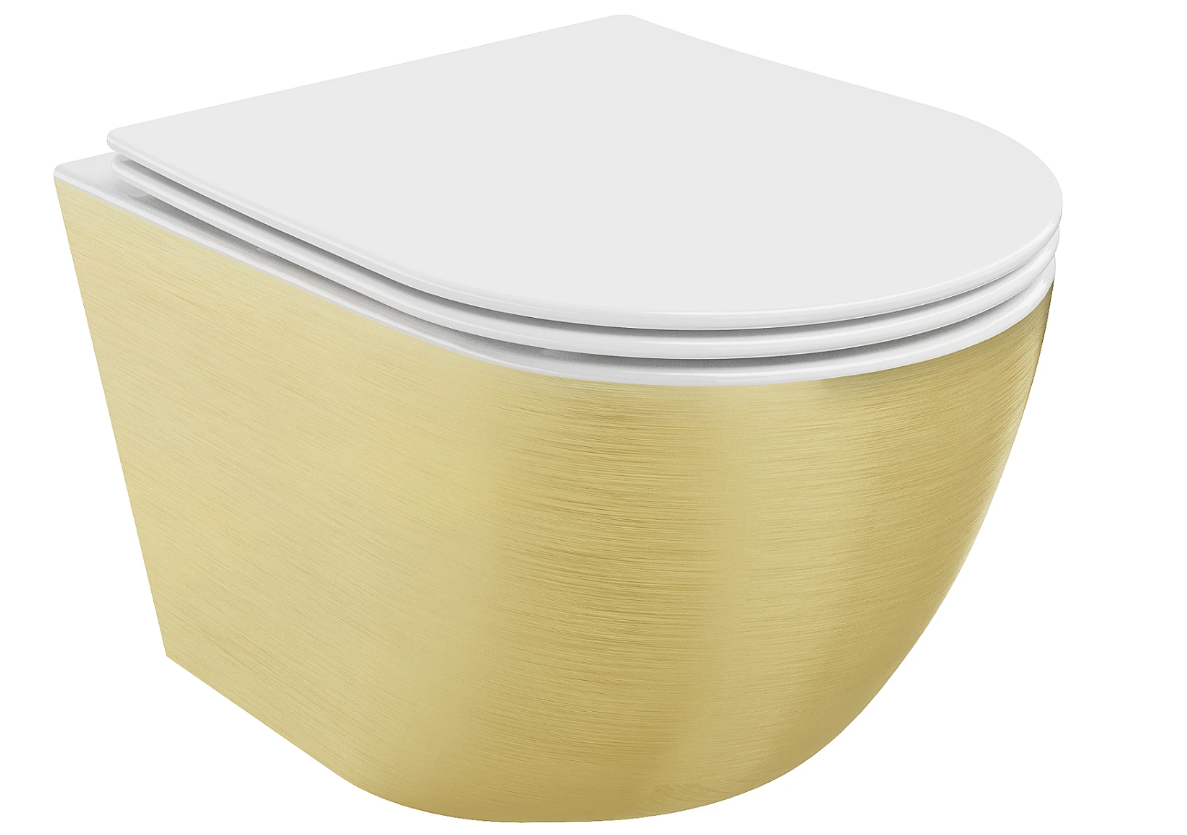 Унитаз подвесной Mexen LENA Brushed Gold (2619547584)