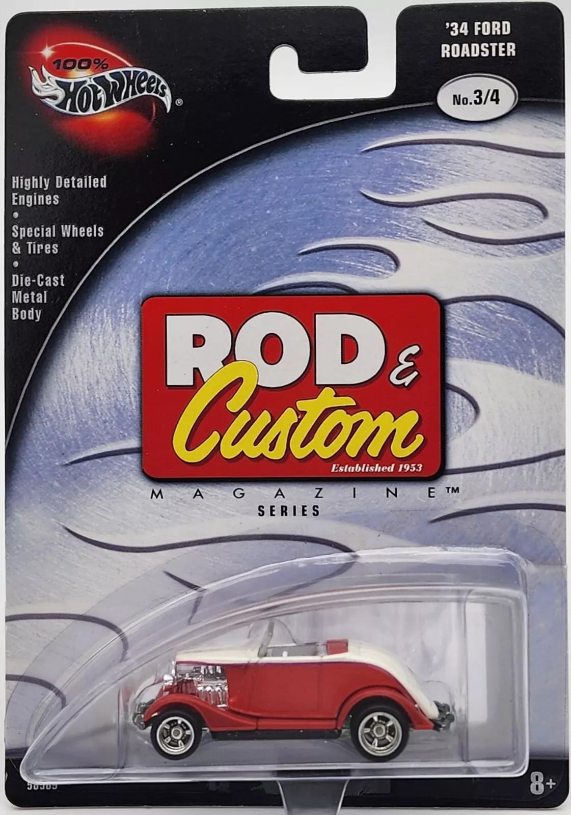 Игрушечная машинка Hot Wheels 34 Ford Roadster 2003 100% PreferRed Rod & Custom 3/4 Red (56569- r)