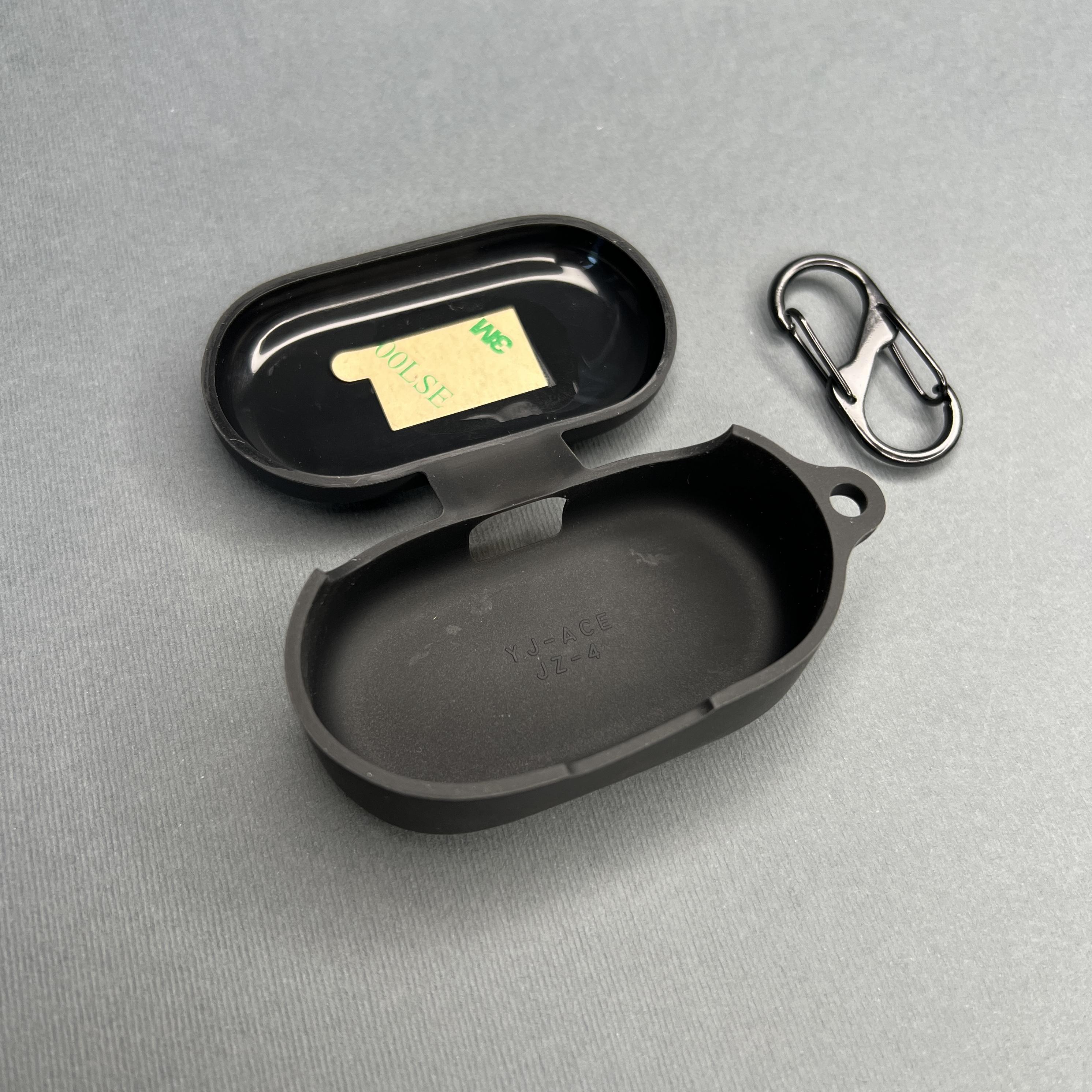 Чехол для наушников Oppo Enco Buds 2 с карабином противоударный Черный (798259) - фото 2