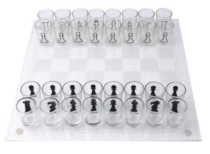 Игра для компании алкогольная Шахматы со стопками Shot Glass Chess Шахматы со стопками 32 шт. (2104619087)