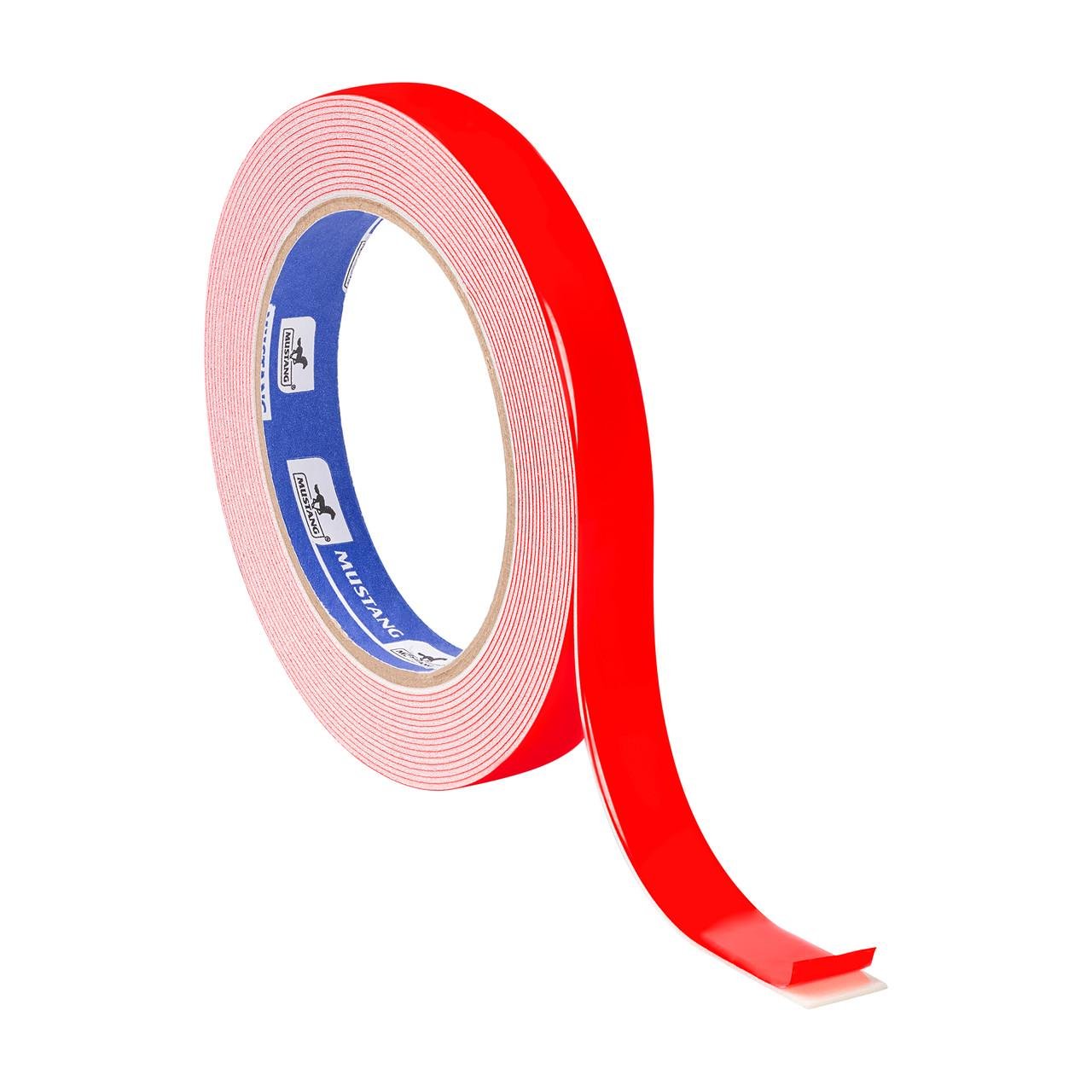 Двухсторонняя клейкая лента Mustang FTMO122 на вспененной основе монтажная 12 мм 2 м (1809)