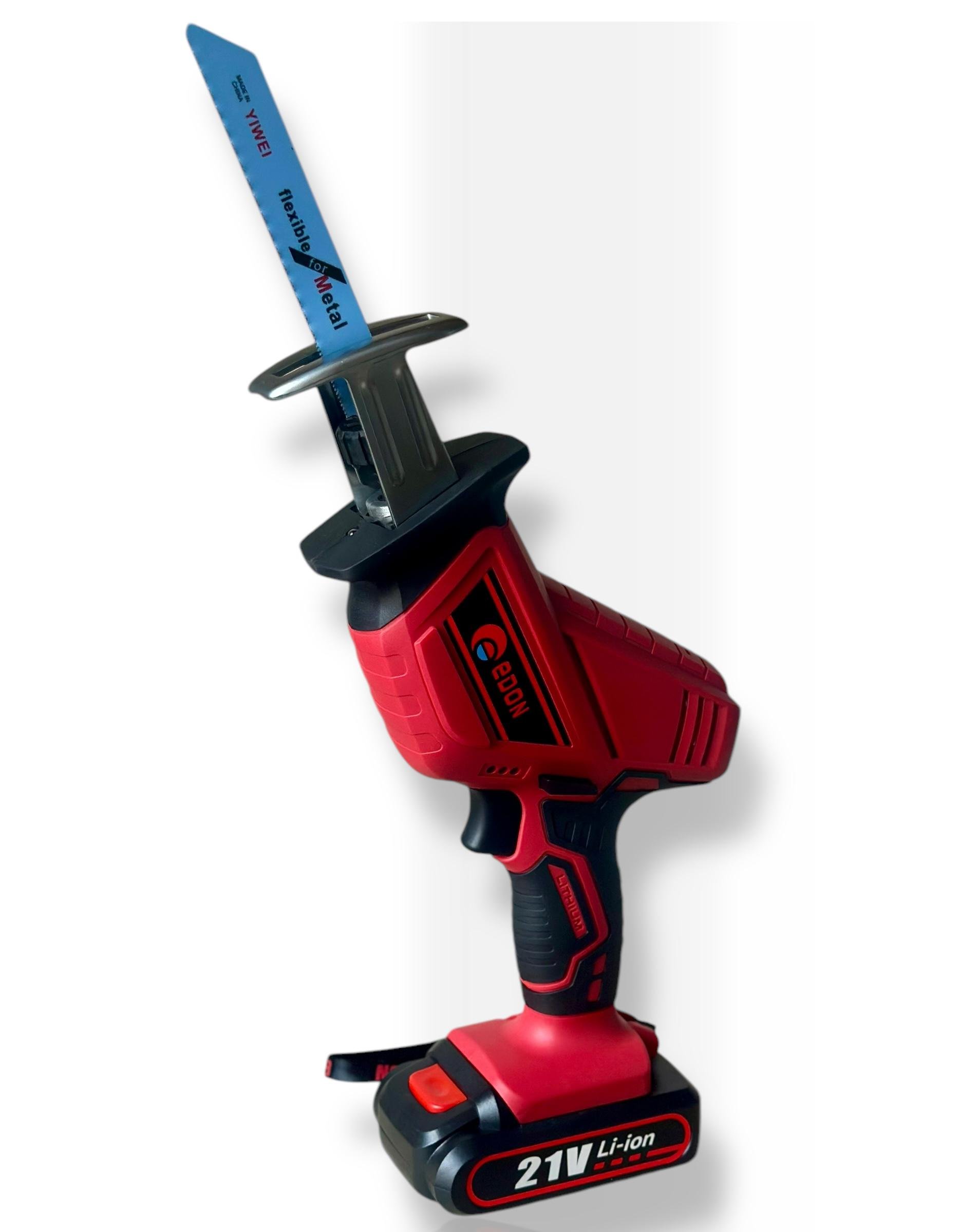 Акумуляторна шабельна пилка Edon AD-21FJ з двома акумуляторами 21V/2Ah - фото 2 Акумуляторна шабельна пилка Edon AD-21FJ з двома акумуляторами 21V/2Ah - фото 2