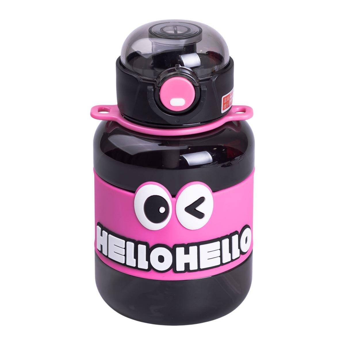 Бутылка для воды детская с трубочкой с ручкой и ремешком 680 мл Черный (6775) - фото 3 Бутылка для воды детская с трубочкой с ручкой и ремешком 680 мл Черный (6775) - фото 3