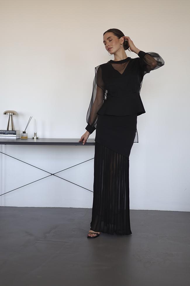 Юбка Lipar 0088 с высокой посадкой плиссе р. 44 Черный (16887465) - фото 3 Юбка Lipar 0088 с высокой посадкой плиссе р. 44 Черный (16887465) - фото 3