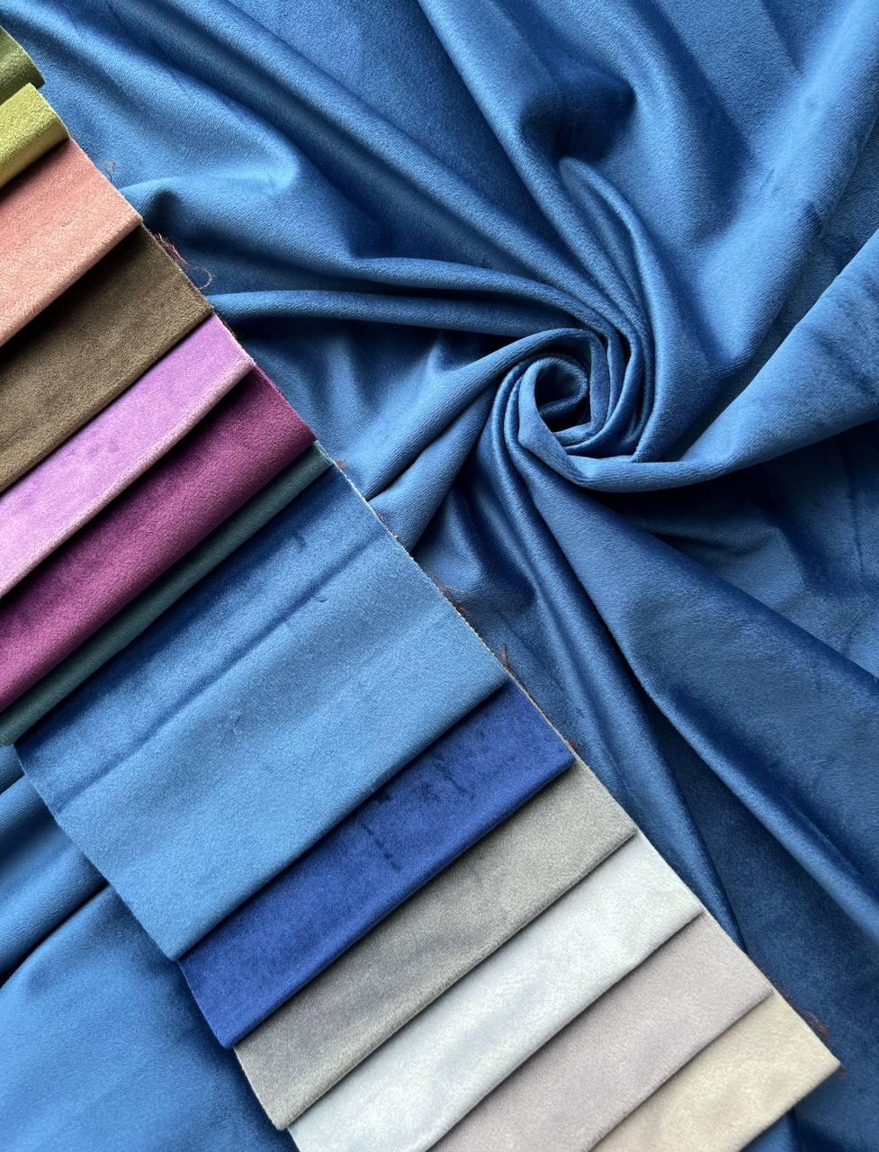 Штора велюрова на тасьмі 6 см 150х270 см Світло-синій (К0130-27-2-Т43) - фото 5 Штора велюрова на тасьмі 6 см 150х270 см Світло-синій (К0130-27-2-Т43) - фото 5