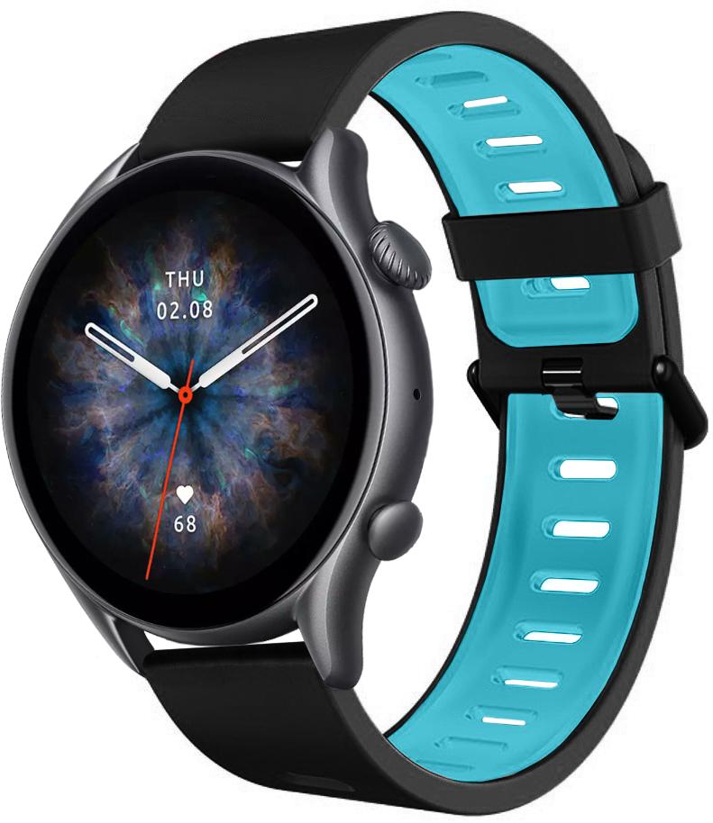 Ремешок Traf для Amazfit GTR 3 Pro Black-Blue (25486)
