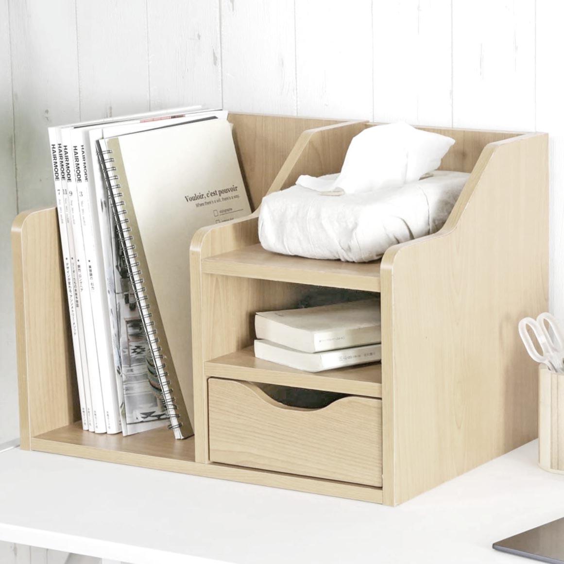 Полка книжная настольная из дерева Альфен Бланже (КПА-026301)