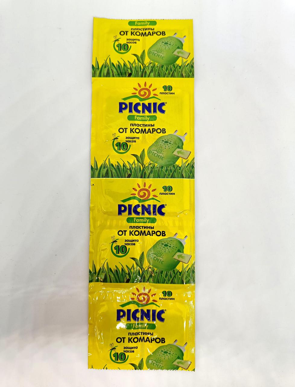 Пластины от комаров Picnic Family защита на 8 часов 10 шт.