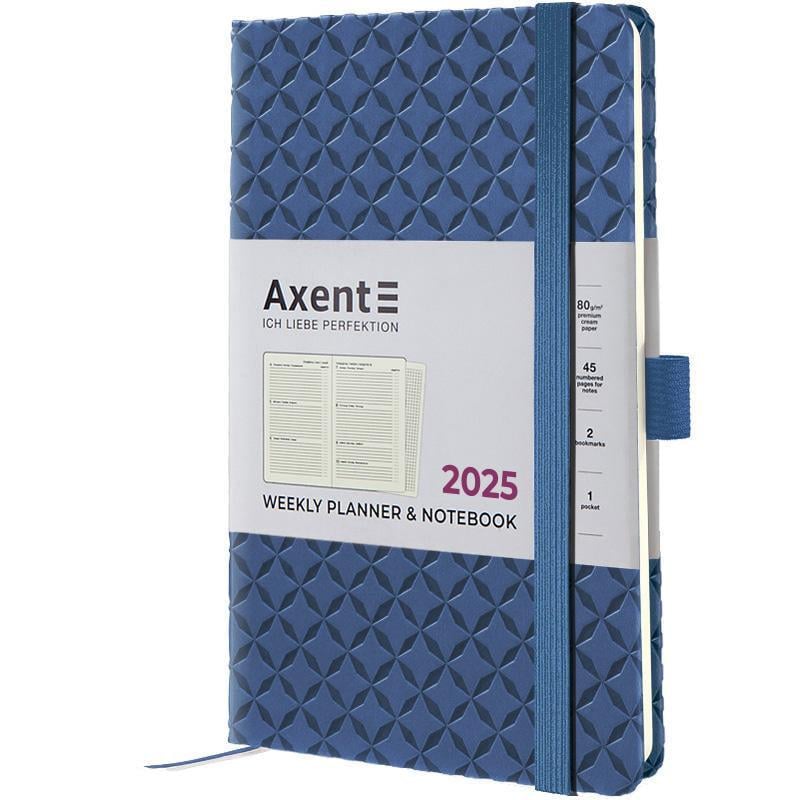 Щотижневик датований 2025 Axent Partner Gently 125x195 мм 192 стор. Темне море (8522-25-05-A)